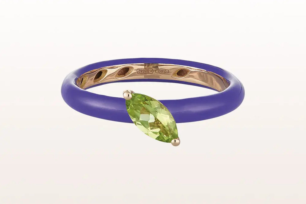 Ring Peridot Emaille