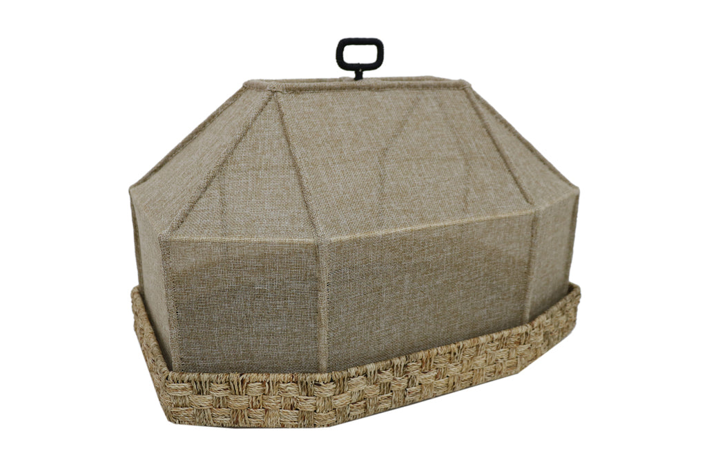 SET CRISS-CROSS TRAY AND HESSIAN COVER
