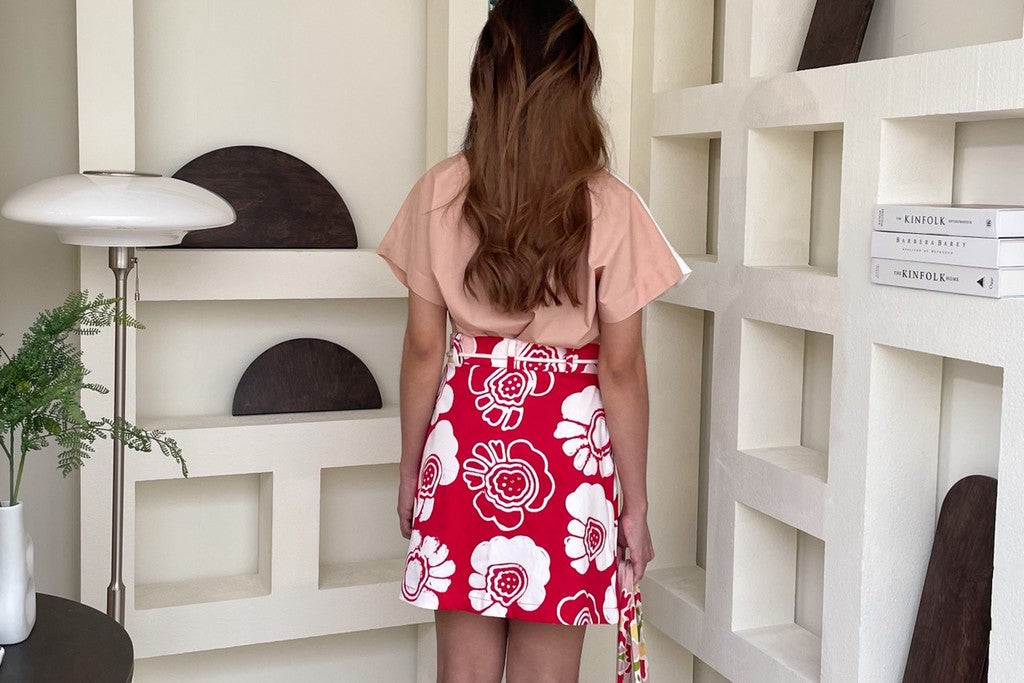 Red Anemone Mini Skirt